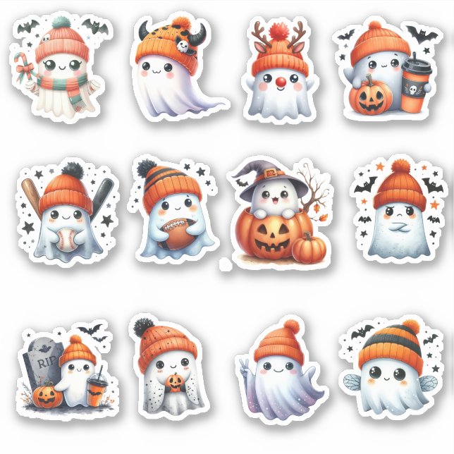 Spooky Cute Ghost Sticker Collection (Front)