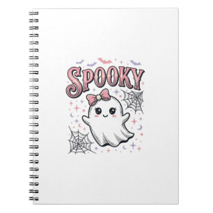 Spooky Cute Ghost Vintage Halloween Shirt Design_1 Notebook