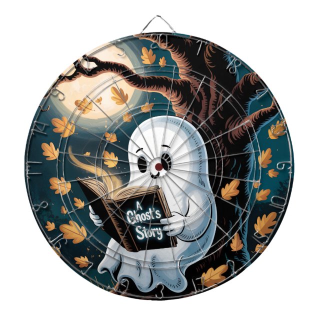Spooky Cute Ghostcore Aesthetic Game Room Decor Dartboard (Front)