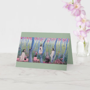 Spooky Cute Ghosts and Black Cats Card