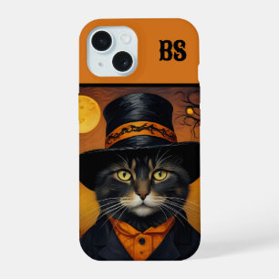 Spooky cute Halloween cat in Disguise iPhone 15 Case