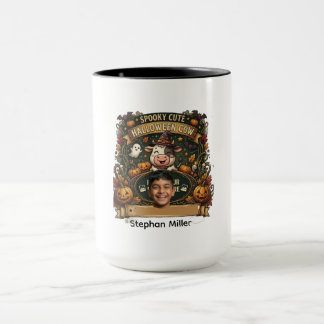 Spooky Cute Halloween Cow Personalized Party Suite Mug