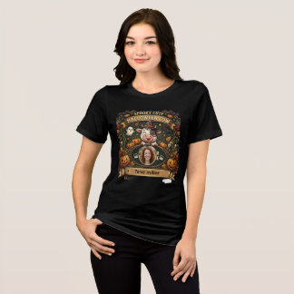 Spooky Cute Halloween Cow Personalized Party Suite Tri-Blend Shirt