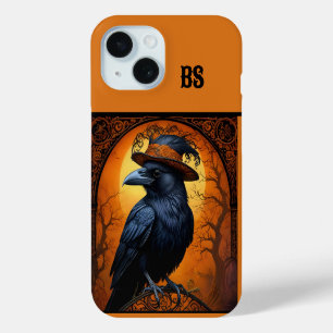 Spooky cute Halloween crow in Disguise iPhone 15 Case