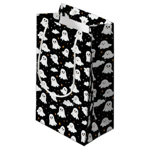 Spooky Cute Halloween Ghost Cloudy Star Sky Small Gift Bag
