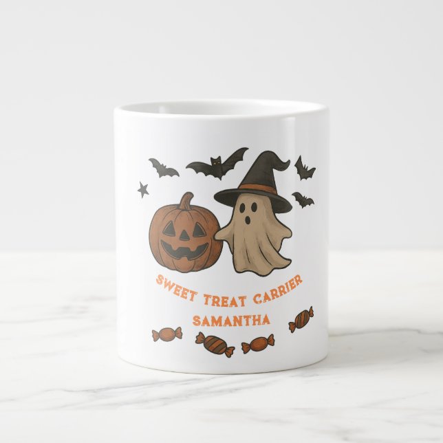 Spooky Cute Halloween Mug – Boos, Bats & Treats (Front)