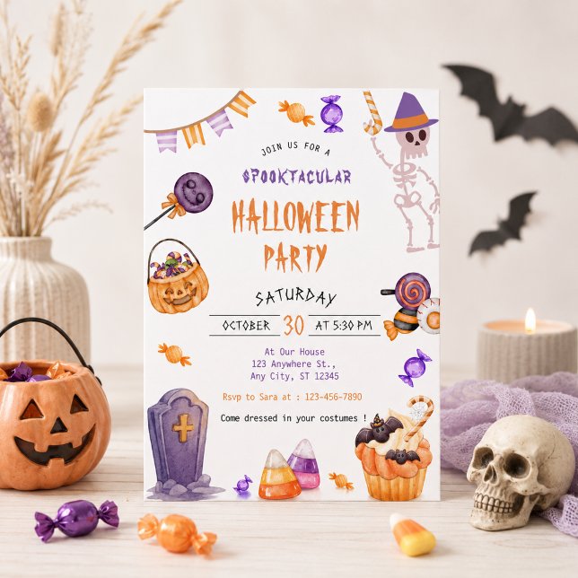 Spooky Cute Halloween Party Invitation (Creator Uploaded)