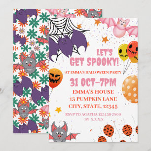 Spooky Cute Halloween Printable Party Invitation