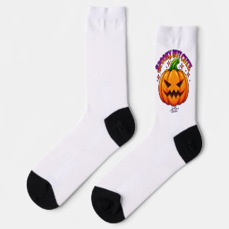 Spooky Cute Halloween Pumpkin Novelty Socks