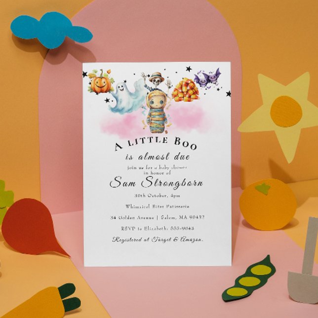 Spooky & Cute Halloween-Themed Baby Shower Invite (Creator Uploaded)