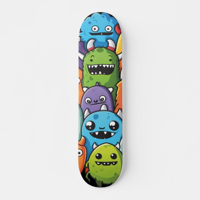 Spooky Cute Monster Crew Skateboard (Front)