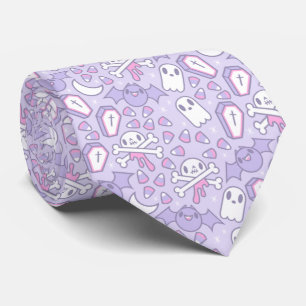 Spooky Cute - Pastel Halloween Pattern Tie
