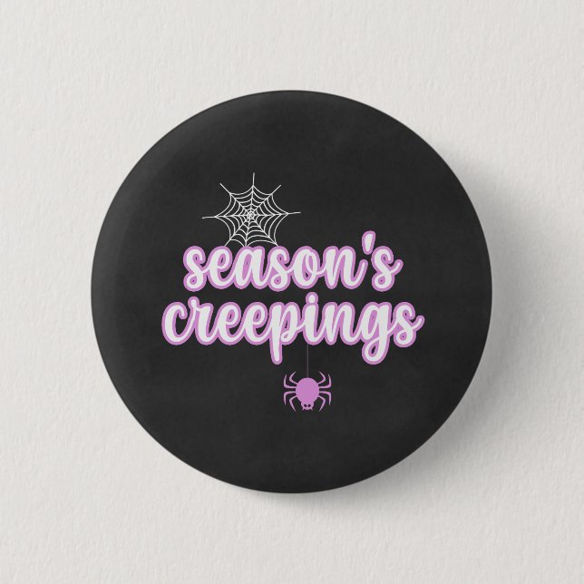 Spooky Cute Spider 2 Inch Round Button (Front)