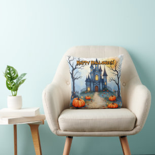 Spooky Cute Trendy Halloween Collection Throw Pillow