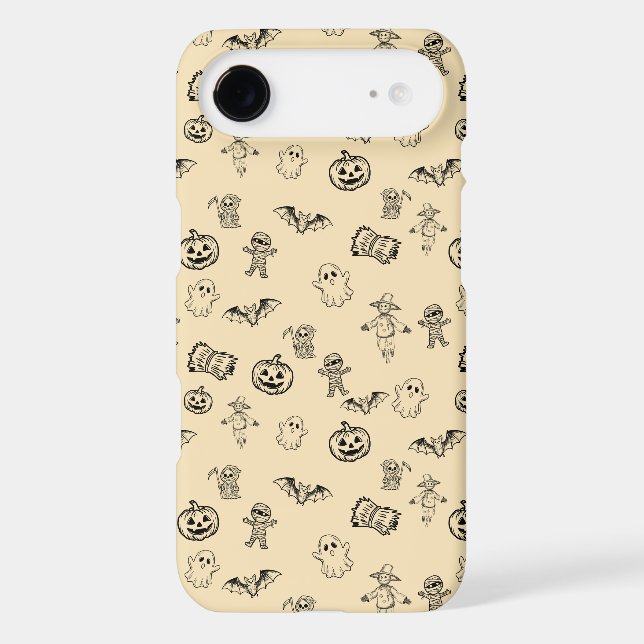 Spooky Cute Vintage Halloween Doodle (Back)
