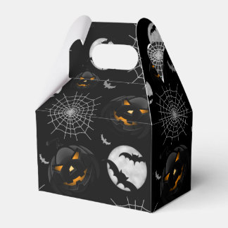 Spooky Dark Halloween Pattern Favor Box