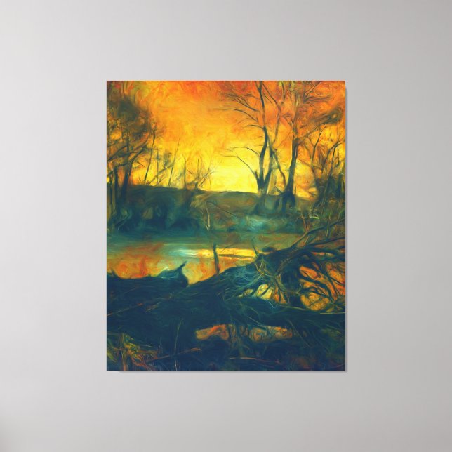Spooky Dark Swamp Wall Art (Front)