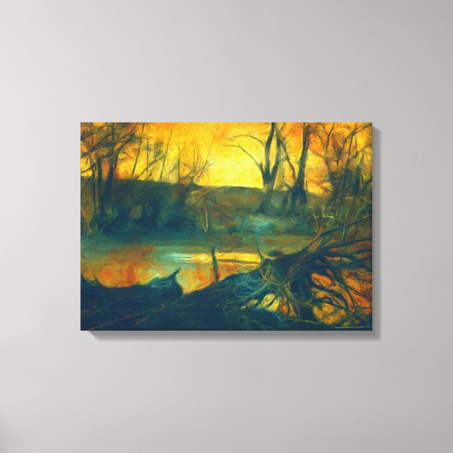 Spooky Dark Swamp Wall Art (Front)
