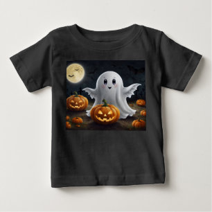 Spooky Delight: Ghostly Halloween Fun Baby T-Shirt