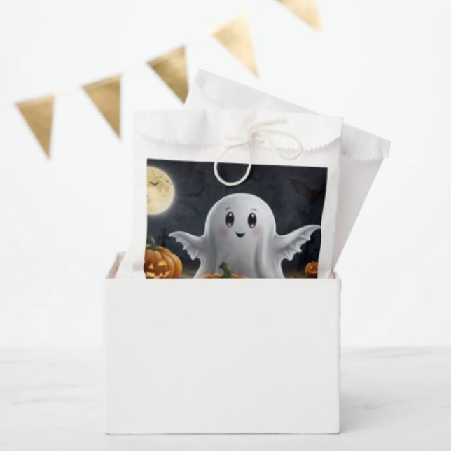 Spooky Delight: Ghostly Halloween Fun Favour Bag (Favor Bag Dimensions: 5.75”x8” sold in sets of 50. 
)