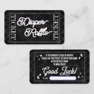 Spooky Diaper Raffle Ticket Card