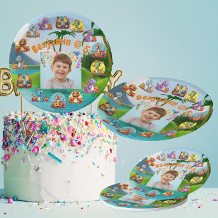 Spooky Dino Birthday Bash Custom Photo Party  Paper Plate