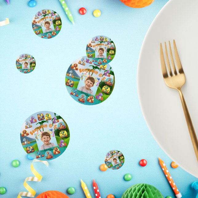 spooky dinosaur halloween birthday confetti (Creator Uploaded)