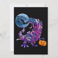 Spooky Dinosaur Halloween Dinosaur TRex with Pumpk