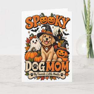 Spooky Dog Mom Halloween Cute Skeleton Dog Lover Card