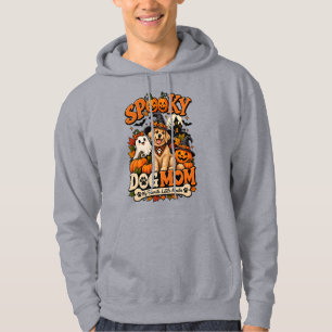 Spooky Dog Mom Halloween Cute Skeleton Dog Lover Hoodie
