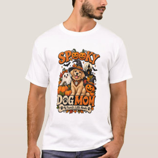 Spooky Dog Mom Halloween Cute Skeleton Dog Lover T-Shirt