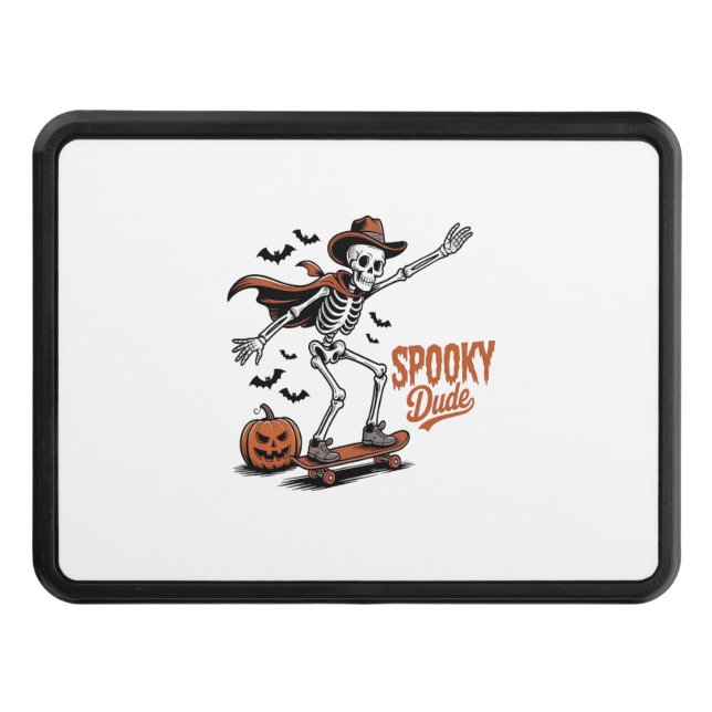 Spooky Dude Spooky Season Trailer Hitch Cover (Front)