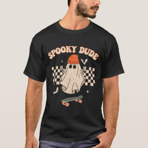 Spooky Dude Toddler Retro Groovy Hippie Halloween  T-Shirt