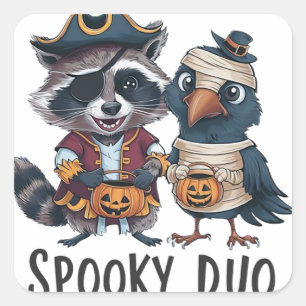 Spooky Duo Square Sticker