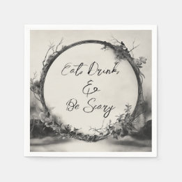 Spooky Eat Drink Be Scary Halloween Napkin