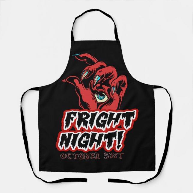 Spooky Eerie Halloween Bloody Fright Night Apron (Front)
