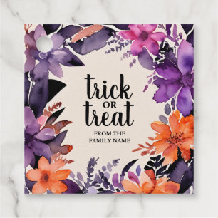 Spooky Elegance Halloween Floral Wreath Collection Favour Tags