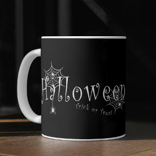 Spooky Elegance: Halloween Spider Web Design Coffee Mug