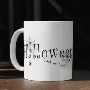 Spooky Elegance: Halloween Spider Web Design Coffee Mug