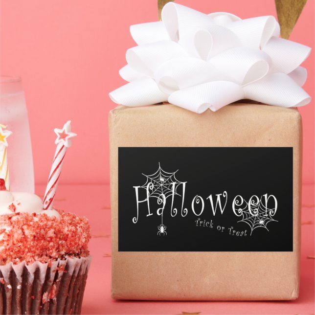 Spooky Elegance: Halloween Spider Web Design Sticker (Party)