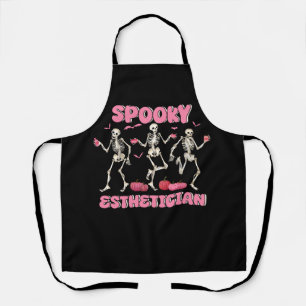 Spooky Esthetician Halloween Skeleton Skin Therapi Apron