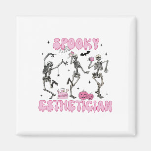 Spooky Esthetician Halloween Skeleton Skin Therapi Magnet