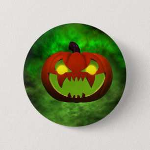 Spooky Evil HalloweenPumpkin 2 Inch Round Button