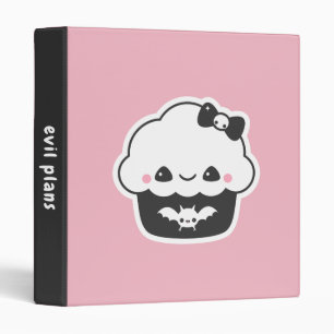 Spooky Evil Plans Cute Cupcake Binder