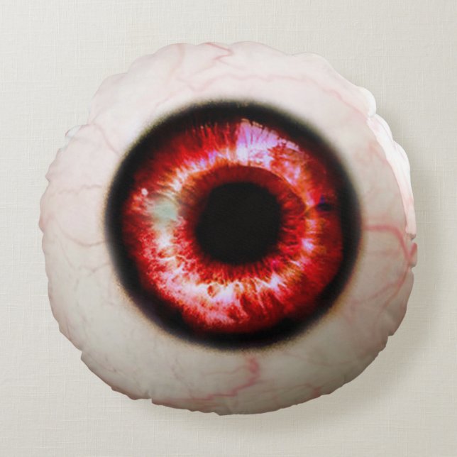 Spooky Eyeball Round Pillow (Front)