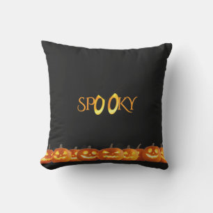 Spooky Eyes and Pumpkins Outdoor Pillow