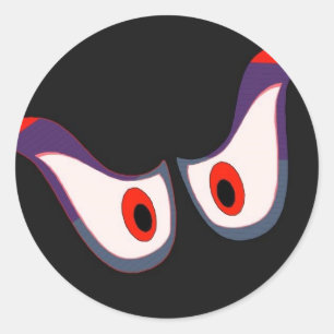 spooky eyes halloween sticker
