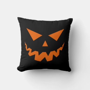 Spooky Face in a Halloween Throw Pillow