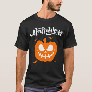 Spooky Face Pumpkin Halloween tshirts for men