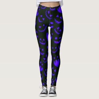Spooky Faces Halloween Leggings